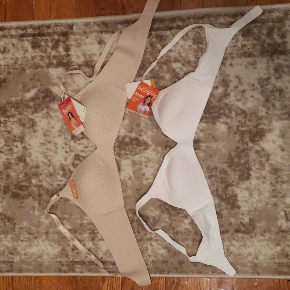 Warner's Wire Free Bras set of 2 NWT 34A
